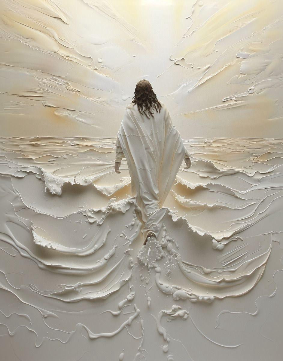 Jesus Walking on the White Sea